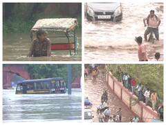 Parts Of Delhi Submerged As Yamuna Overflows, People Wade Through Chest-Deep Water. In Pics