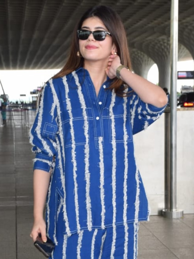 Sanjana Sanghi Dons A Striped Outfit At The Airport