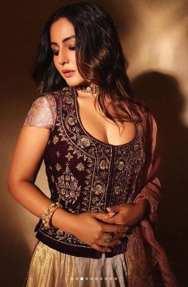 ਰਾਇਲ ਲੁੱਕ 'ਚ ਹਿਨਾ ਖਾਨ ਦੇ ਖੂਬਸੂਰਤ ਅੰਦਾਜ਼ ਦੇ ਫੈਨਜ਼ ਹੋਏ ਦੀਵਾਨੇ