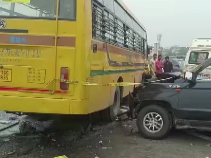 Ghaziabad Road Accident: कार को टक्कर मारने वाली स्कूल बस का चालक और मालिक गिरफ्तार, 6 की हुई थी मौत Ghaziabad Road Accident Police Arrest Driver and Owner in Collision on Bus Car Delhi Meerut Expressway Ghaziabad Road Accident: कार को टक्कर मारने वाली स्कूल बस का चालक और मालिक गिरफ्तार, 6 की हुई थी मौत