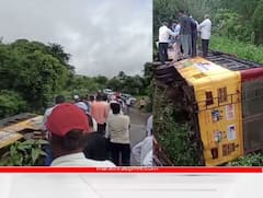 Pune Accident : 35 प्रवासी कल्याणला निघाले होते अन् रस्त्यातच बस पलटी झाली; पाच जण जखमी