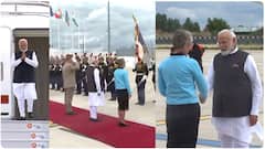 PHOTOS: PM મોદીનું પેરિસ એરપોર્ટ પર ઉષ્માભર્યું સ્વાગત, ભારતીય સમુદાય સાથે આ રીતે કરી મુલાકાત