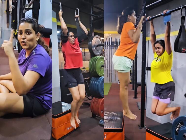 Jacqueline vijay tv actress hard workout video goes viral watch Watch Video: விடாமுயற்சி விஸ்வரூப வெற்றி.. கடினமான உடற்பயிற்சியால் நெட்டிசன்களை அசரவைத்த ஜாக்குலின்