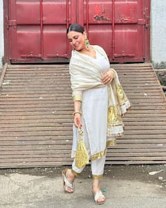 Shraddha Arya Aces An Elegant White-Gold Ethnic Suit; See Pics