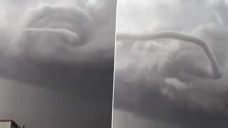 Viral Video: A scary scene in the sky, a scary video has gone viral Viral Video: આકાશમાં સર્જાયું ડરામણું દ્રશ્ય, ખૌફનાક વીડિયો થયો વાયરલ