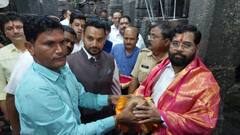 CM Eknath Shinde In Kolhapur : मुख्यमंत्री एकनाथ शिंदे यांनी घेतले करवीर निवासिनी अंबाबाईचे दर्शन