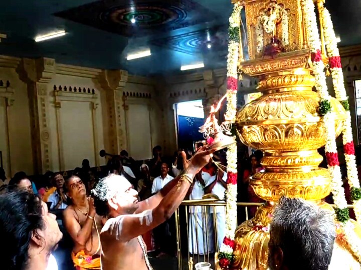 Thirukadayur Amirthakadeshwarar : திருக்கடையூர்  அமிர்தகடேஸ்வரர் கோயில் திருவிழா  கொடியேற்றத்துடன் துவக்கம்