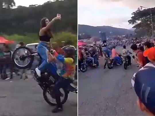 girl stunt on bike fell viral video Viral Video: ਬਾਈਕ 'ਤੇ ਸਟੰਟ ਕਰ ਰਹੀ ਸੀ ਕੁੜੀ, ਹੋਇਆ ਹਾਦਸਾ, ਆਇਆ ਹੈਰਾਨ ਕਰਨ ਵਾਲਾ ਨਤੀਜਾ!