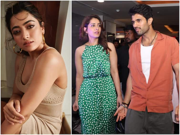 Rashmika Mandanna maintains distance with Vijay Deverakonda Baby premier Rashmika Vijay Deverakonda : వాటీజ్ థిస్ బేబీ - విజయ్ దేవరకొండకు దూరంగా రష్మిక!