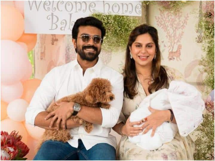 Ram Charan-Upasana Daughter Room Pics: साउथ एक्टर राम चरण और उनकी पत्नी उपासना हाल ही में बेटी के पेरेंट्स बने हैं. स्टार कपल ने अपनी नन्ही परी का कमरा भी बेहद प्यार से सजाया है.