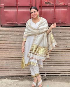 Shraddha Arya Aces An Elegant White-Gold Ethnic Suit; See Pics