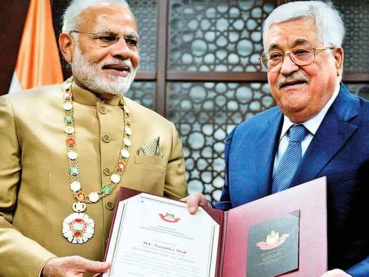 साल 2018 में प्रधानमंत्री मोदी को विदेशी गणमान्य व्यक्तियों को दिया जाने वाला फिलिस्तीन का सर्वोच्च सम्मान 'ग्रैंड कॉलर ऑफ द स्टेट ऑफ फिलिस्तीन' (Grand Collar of the State of Palestine Award) से सम्मानित किया गया. 2019 में संयुक्त अरब अमीरात का सर्वोच्च नागरिक सम्मान 'ऑर्डर ऑफ जायद' (Order of Zayed Award) और रूस का सर्वोच्च नागरिक सम्मान 'ऑर्डर (Order of St. Andrew Award) ऑफ सेंट एंड्रयू' से सम्मानित किया गया. यह संयुक्त अरब अमीरात का सर्वोच्च नागरिक सम्मान है.
