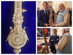 PM Modi Gifts Sandalwood Sitar To French Prez Macron, Here Are Other Exquisite Items He Gave — IN PICS