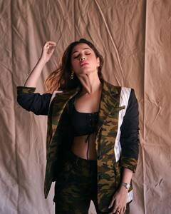 Tamannaah Bhatia Dons A Stylish Camouflage Outfit - SEE PICS