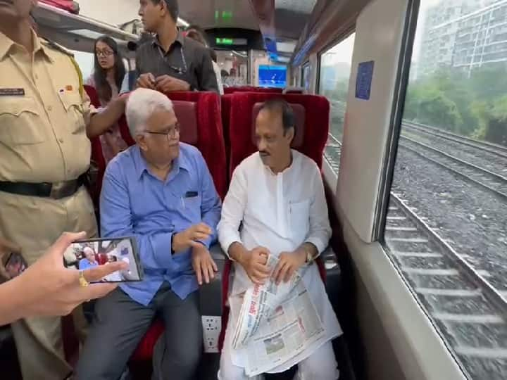 Ajit Pawar travels by Vande Bharat from Mumbai to Nashik and chats casually with common people Maharashtra NCP Crisis Deputy CM Ajit Pawar: अजितदादा म्हणजे 'कामाचा माणूस'; आम्ही जनरल पब्लिक, आम्हाला तुमच्या बद्दल आदर, वंदे भारतमध्ये अजितदादांचीच क्रेझ