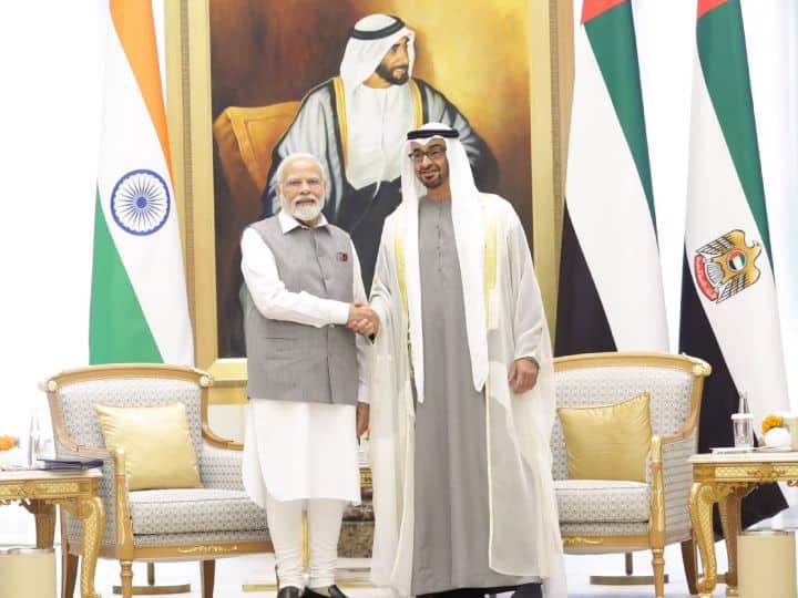 PM Modi Dubai Visit Discuss Currencies Security Science Indian Diaspora Mohammed Bin Zayed Al Nahyan IIT Delhi Ten Points