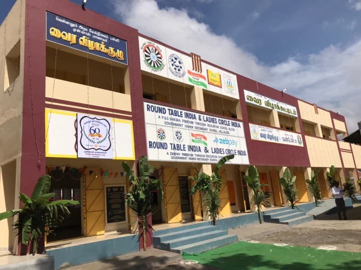 கோவையில் அரசுப்பள்ளிக்கு புதிய கட்டிடம் கட்டித்தந்த முன்னாள் மாணவர்கள்; சீர்வரிசை தந்து அசத்தல்
