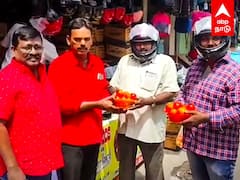 Tomato Free For Helmet : ஒரு கிலோ தக்காளி இலவசம்.. தொடங்கிவைத்த விஜய் பட நடிகர்..!