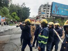 Pune Fire :  साळुंके विहारमधील एमएनजीएल पाईपलाईनला भीषण आग; कार जळून खाक