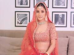 Shehnaaz Gill Exudes Grace While Donning Gorgeous Bridal Red Lehenga; See Pics