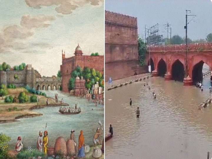 Delhi Floods: Old Illustrations Of Yamuna River Near Red Fort Go Viral Delhi Floods: Old Illustrations Of Yamuna River Near Red Fort Go Viral