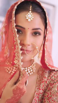 Shehnaaz Gill Exudes Grace While Donning Gorgeous Bridal Red Lehenga; See Pics