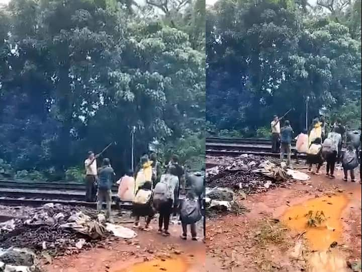 Dudhsagar Waterfalls :  दूधसागर धबधबा पाहायला निघालेल्या शेकडो पर्यटकांना रविवारी पोलिसांनी रेल्वे स्थानक परिसरात रोखून धरल्याचं पाहायला मिळालं आहे.