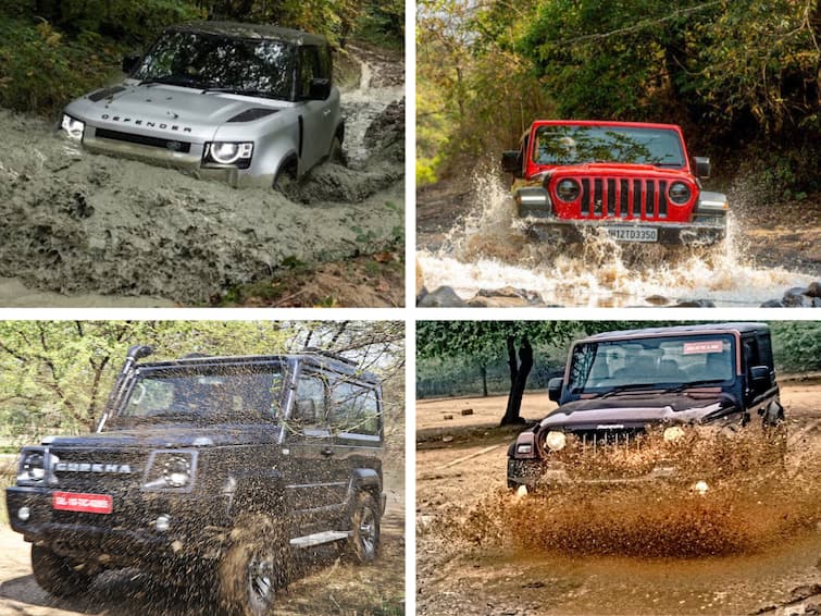Top SUVs with best water wading capacity Jimny Mahindra Thar Highest Water Wading Capacity Car in India Driving In Monsoon? Here Are Top SUVs With Best Water Wading Capacity
