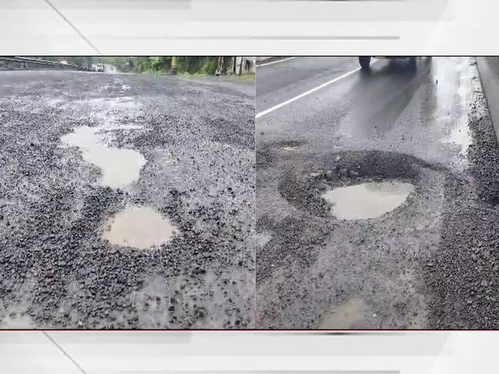 राष्ट्रीय महामार्ग प्राधिकरण रस्त्यावरील खड्ड्याकडे दुर्लक्ष करत असल्याने नागरिक संतप्त झाले आहेत.