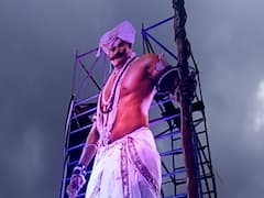 Sri Dev Vetoba : 'श्री देव वेतोबा'ची भव्य पन्नास फूट उंचीची प्रतिकृती, मासुंदा तलावावर ठाणेकरांची गर्दी