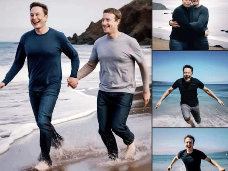 AI-Generated pics of Elon Musk, Mark Zuckerberg's 'the good ending' goes viral Artifical Intelligence: ముస్తఫా ముస్తఫా అని బీచ్‌లో పాడుకుంటున్న జుకర్, మస్క్ - అంతా AI మాయ