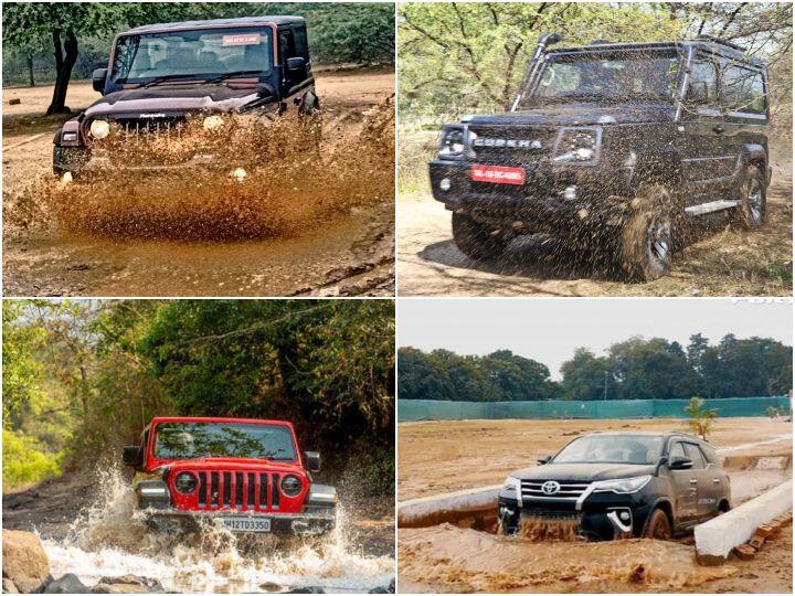 Top SUVs With Best Water Wading Capacity Land Rover Defender Toyota Fortuner Mahindra Thar