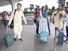 कुर्ता पायजामा पहन पत्नी मृदुला और बेटी आशी के साथ एयरपोर्ट पहुंचे Pankaj Tripathi, सादगी पर फिदा हुए फैंस