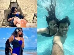 Pics: પતિ સાથે થાઇલેન્ડમાં મસ્તી કરી રહી છે 'ગુમ હૈ કિસી કે પ્યાર મે' ફેમ ઐશ્વર્યા શર્મા, બ્લૂ મોનોકનીમાં આપ્યા કિલર પૉઝ