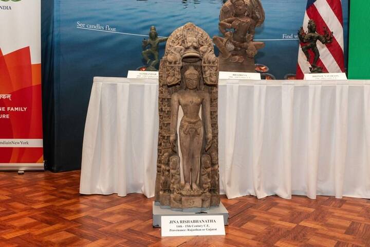 The 105 antiquities represent a wide geographical spread in terms of their origin in India. These include 47 artifacts from Eastern India, 27 from Southern India, 22 from Central India, six from Northern India, and three from Western India. (Photo: MEA)