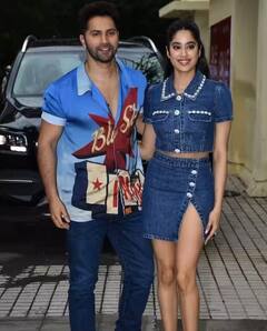 'Bawaal'ના પ્રમોશન દરમિયાન ડેનિમ શોર્ટ સ્કર્ટમાં Janhvi Kapoor લાગી ખૂબ સુંદર