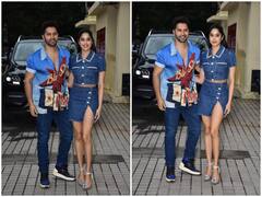'बवाल' के प्रमोशन में डेनिम शॉर्ट स्कर्ट पहन पटाखा बनकर पहुंचीं Janhvi Kapoor, कैजुअल लुक में Varun Dhawan लगे सुपरकूल