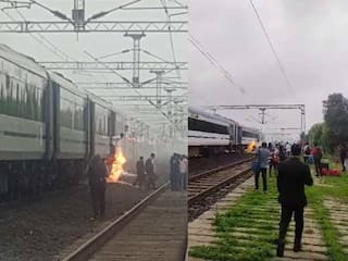 Vande Bharat Fire : வந்தே பாரத் ரயிலில் தீ! போபாலில் இருந்து டெல்லி சென்ற ரயிலில் இருந்து இறங்கி ஓடிய மக்கள்..