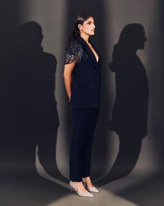 Kubbra Sait Dons A Steal-Worthy Sleek Blue Tailored Suit; See Pics