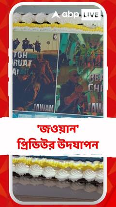 কেক কেটে, হুল্লোড় করে 'জওয়ান' প্রিভিউর উদযাপন