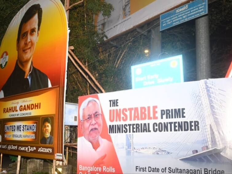 Opposition Meeting Posters Attacking Nitish Kumar As 'Unstable' PM Candidate Put Up In Bengaluru Posters Attacking Nitish Kumar As 'Unstable' PM Candidate Put Up In Bengaluru Ahead Of Oppn Meet
