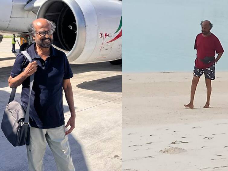 Rajinikanth Vacations In Maldives Post 'Lal Salaam' Film Wrap Up; Pics Goes Viral Actor Rajinikanth in Maldives: மாலத்தீவில் நடிகர் ரஜினிகாந்த் - கடற்கரையில் ரிலாக்ஸாக ஒரு வாக் - வைரலாகும் புகைப்படம்!