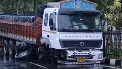 Mumbai Accident : भरधाव ट्रक डिव्हायडरला धडकला, वाहनाचं मोठं नुकसान