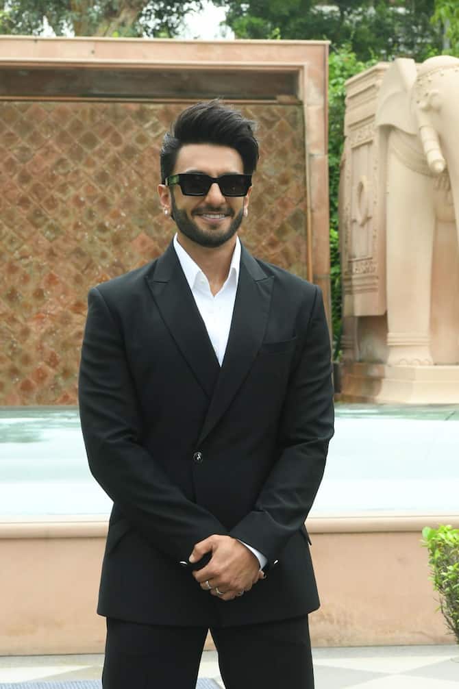 Ranveer Singh Looks Dapper As Always in a Black and White Formal Suit (View  Pics)