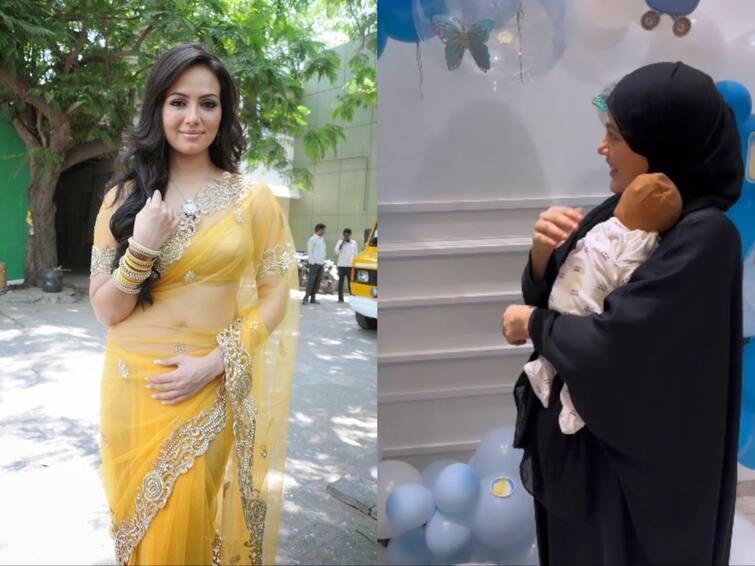 Sana Khan and baby get a grand welcome at home Sana Khan: கண்கள் நீயே காற்றும் நீயே... குழந்தையை அறிமுகப்படுத்திய சனா கான்... இதயங்களை பறக்கவிடும் ரசிகர்கள்!