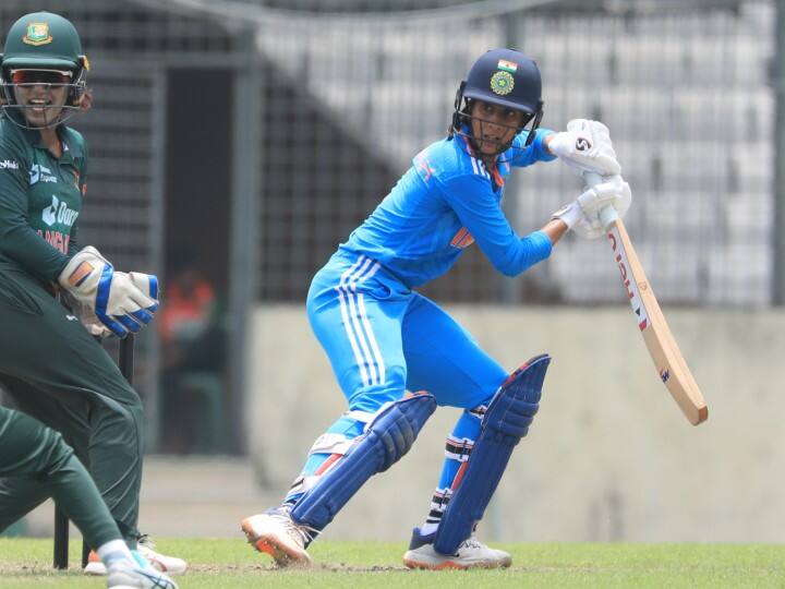 INDW vs BANW India Women given target 229 runs bangladesh Jemimah Rodrigues harmanpreet kaur half century Dhaka INDW vs BANW: भारत ने बांग्लादेश को दिया 229 रनों का लक्ष्य, जेमिमा-हरमनप्रीत ने खेली दमदार पारियां