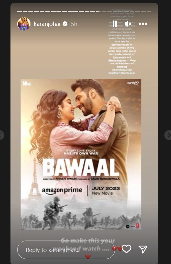 Bawaal Celeb Review: बवाल के लिए नितेश तिवारी की हो रही तारीफ, सेलेब्स बोले- वरुण धवन और जाह्नवी कपूर के करियर की बेस्ट परफॉर्मेंस