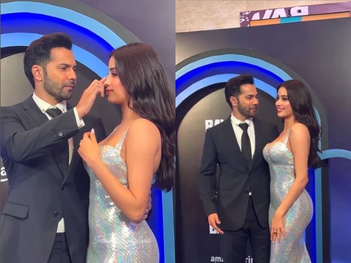 Bawaal की स्क्रीनिंग पर Varun Dhawan ने ठीक किया जाह्नवी कपूर का मेकअप, यूजर्स बोले-आज कल एक्टिंग से ज्यादा...