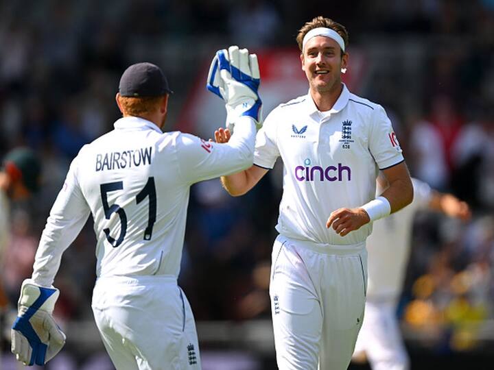 As soon as he scalped his 600th Test wicket, he broke Ian Botham's incredible record. Broad broke Botham's record of being the most successful bowler against Australia in Tests. (Image Source: Getty Images)