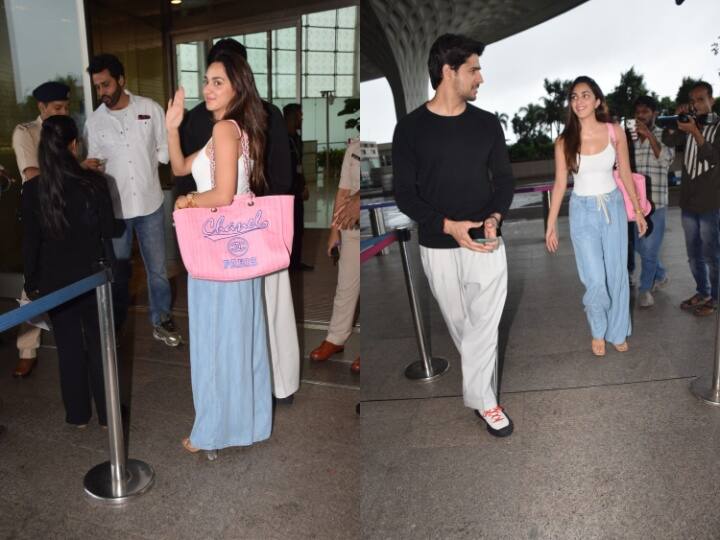 Kiara Advani Spotted At Airport: कियारा आडवाणी और सिद्धार्थ मल्होत्रा एयरपोर्ट पर स्पॉट हुए. दोनों वेकेशन मनाने के लिए रवाना हुए हैं. हालांकि अभी पता नहीं है दोनों कहां गए हैं.